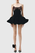 Manoa Sequin Velvet Mini Dress - Black